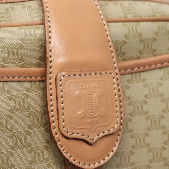 CELINE Macadam Canvas Shoulder Bag Beige Gold Auth mr1099 - Picture 10 of 16
